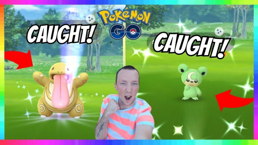 SHINY TEDDIURSA CAUGHT & SHINY LICKITUNG CAUGHT IN POKEMON GO!