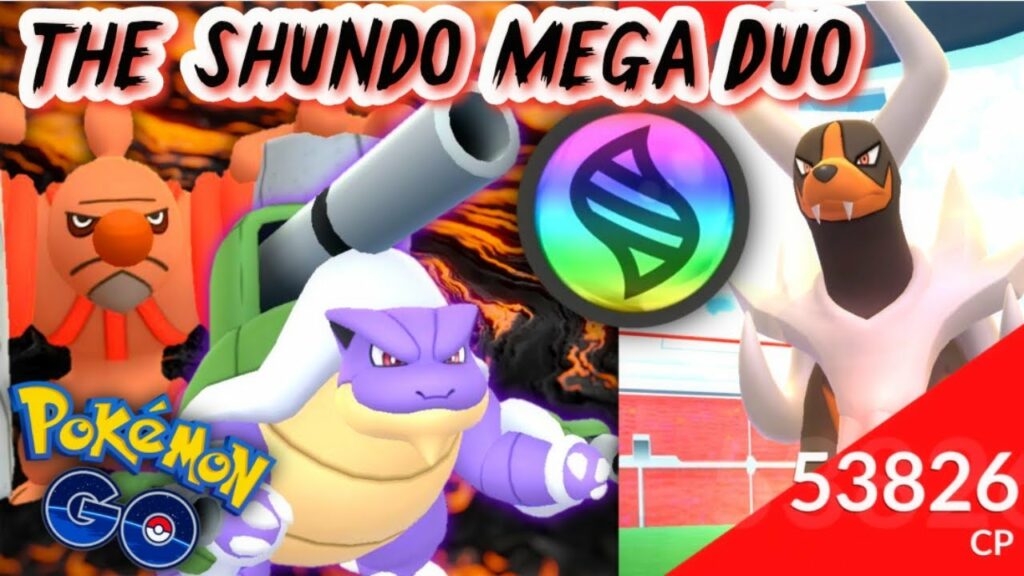 The Shiny 100% Mega Houndoom Raid Duo in Pokemon GO | Mega Houndoom is simple to Duo | Shundo Power