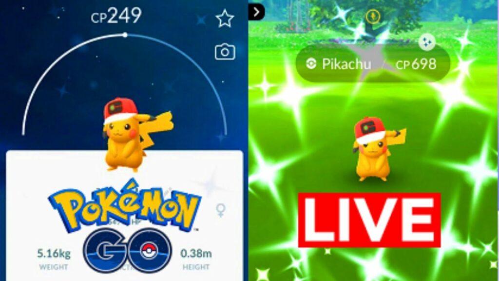 Pokemon Go Shiny World Cap Pikachu(4Xcaught) Spotlight Hours