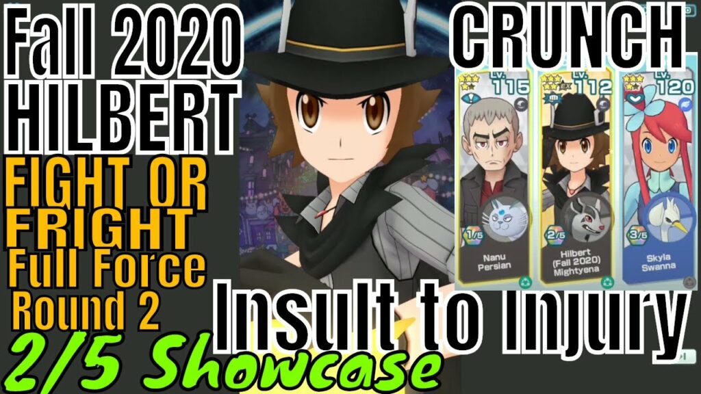 Pokemon Masters - 2/5 Fall 2020 Hilbert Insult to Injury Showcase Fight or Fright Full Force Round 2
