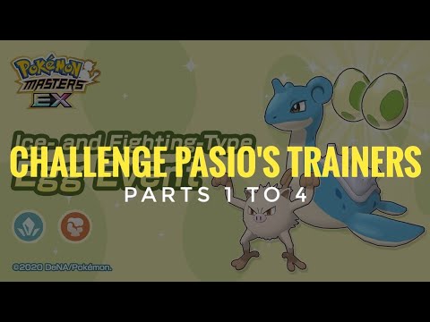 [Pokemon Masters EX] Ice- and Fighting-Type Egg Event (Challenge Pasio's Trainers: Parts 1-4)
