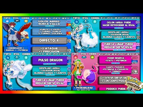 ANALISIS NUEVOS COMPIS!! (Braviary Musharna Altaria) - Pokemon Masters Ex
