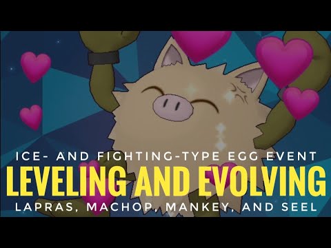 [Pokemon Masters EX] Ice- and Fighting-Type Egg Event (Leveling and Evolving Eggmons)
