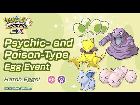 [Pokemon Masters EX] Psychic- and Poison-Type Egg Event (Challenge Pasio's Trainers: Parts 1-4)