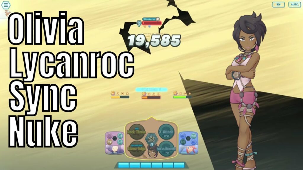 Pokemon Masters - Nuking Hard Zinnia Rayquaza Ultra Hard with Olivia Lycanroc