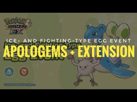 [Pokemon Masters EX] Ice- and Fighting-Type Egg Event (Apologems + Extension)