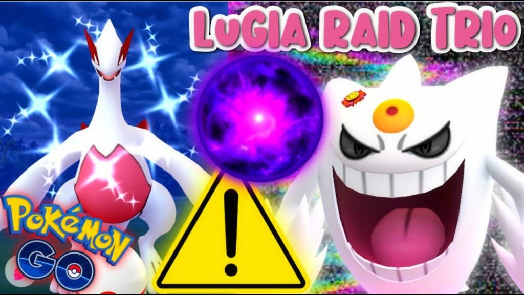 One & Done Lugia Raid Trio no weather boost in Pokemon GO || We got a Shiny || Mega Gengar is Key