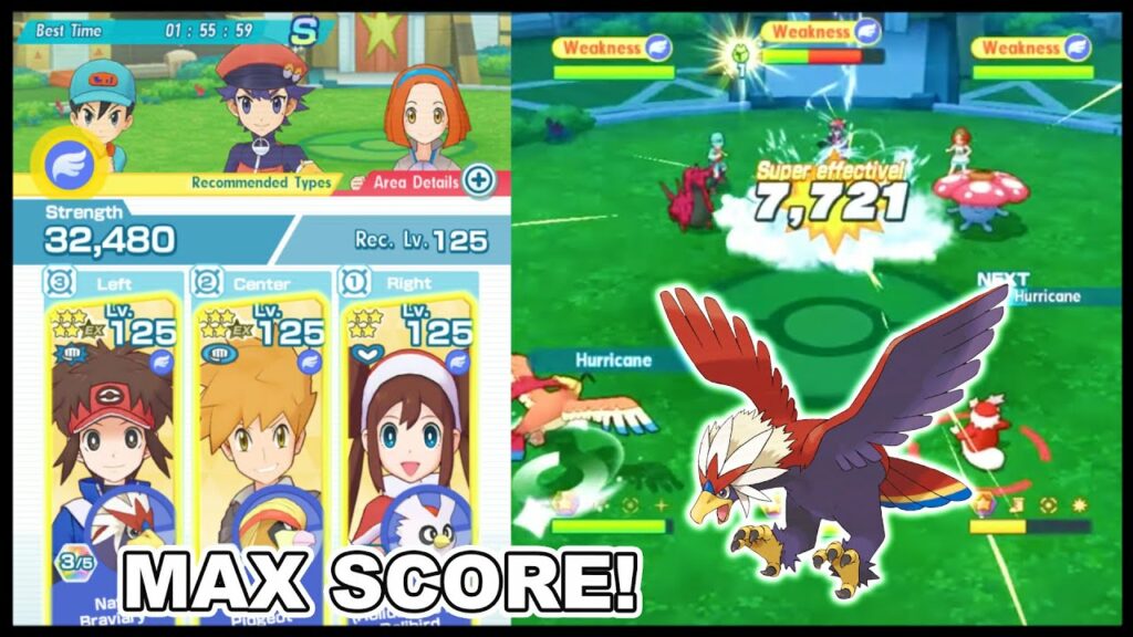 Beating The Time Trial With The Highest Score Possible Team! Blue/Nate/Rosanta! | Pokemon Masters EX