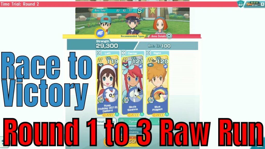 Pokemon Masters - Race to Victory Speed Challenge (Time Trial 1 to 3 Raw Run)