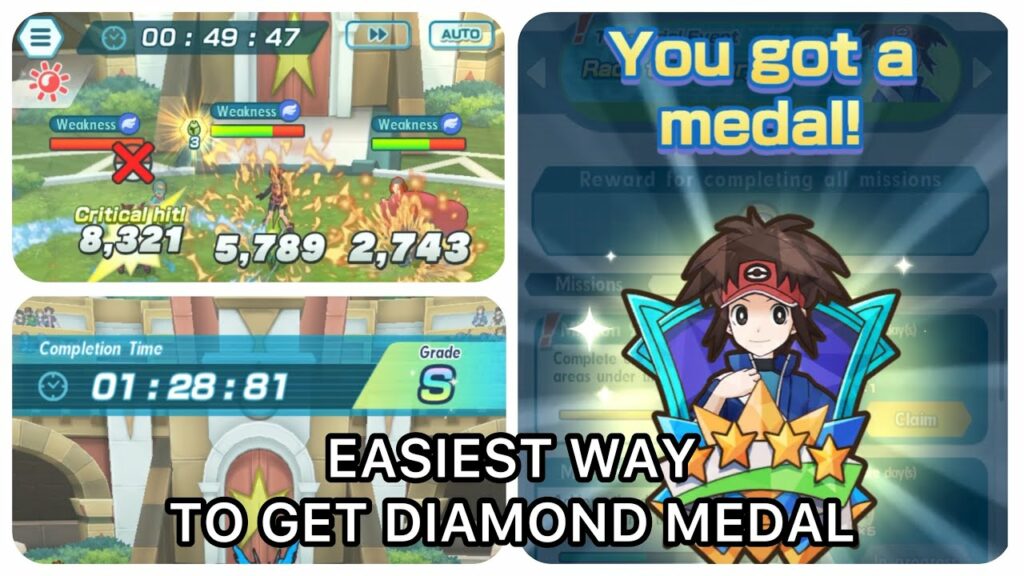 Easiest way to get diamond medal time trial event | Pokemon Masters EX