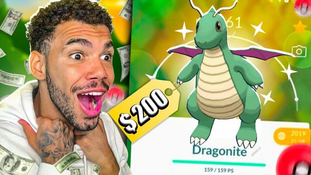 PAGUEI QUASE $200 PELO DRAGONITE SHINY - POKEMON GO | Cris |