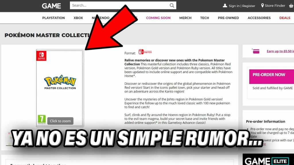 POKEMON MASTER COLLECTION FILTRADO! CADA VEZ SE ALEJA DE UN SIMPLE RUMOR DE LOS FOROS DE 4CHAN...