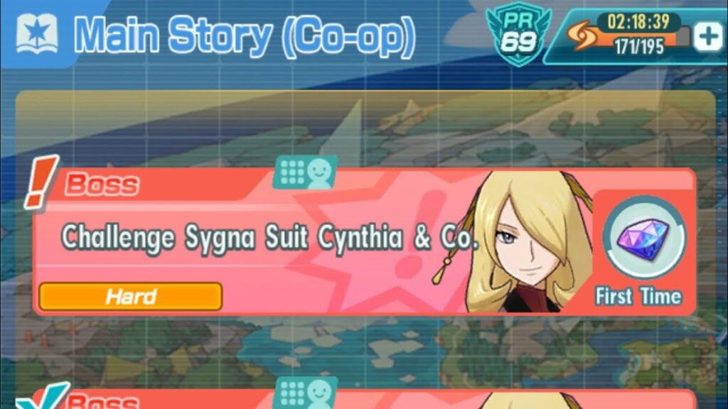 [Pokemon Masters EX] Main Story (Co-op) - Chapter 27 (Challenge Sygna Suit Cynthia & Co.: Hard)