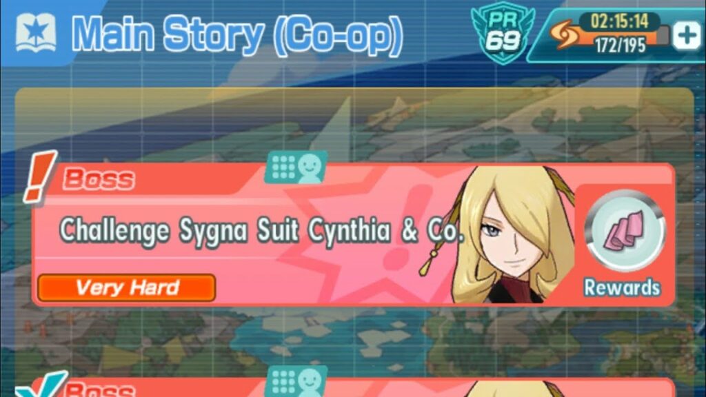 [Pokemon Masters EX] Main Story (Co-op) - Chapter 27 (Challenge Sygna Suit Cynthia & Co.: Very Hard)