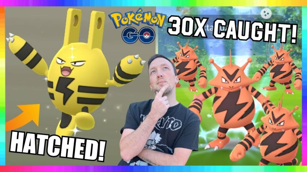 SHINY ELEKID HATCH & 30x SHINY ELECTABUZZ CAUGHT IN POKEMON GO! Epic Entei GX Card Pull too!