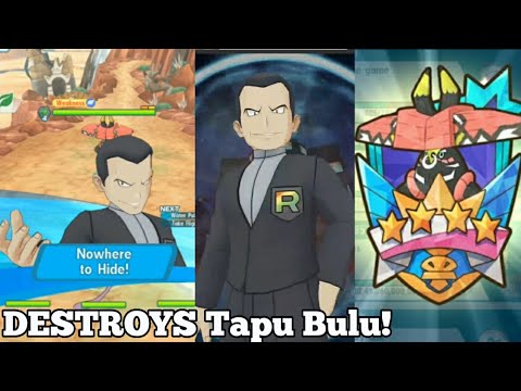 Giovanni And Mewtwo Vs Tapu Bulu Legendary Arena! | Pokemon Masters EX