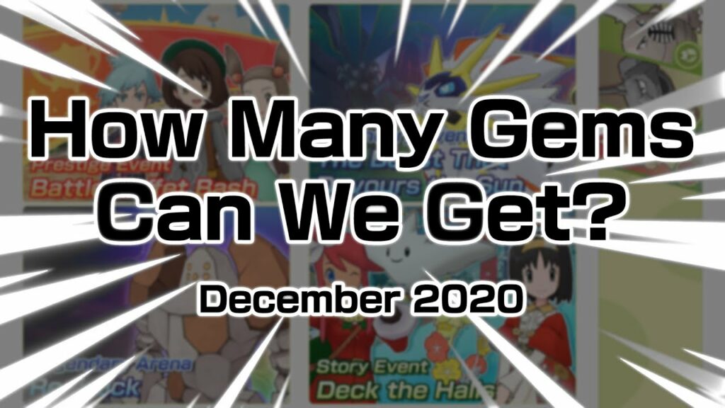 [Pokemon Masters EX] HOW MANY GEMS CAN WE GET? (December 2020)