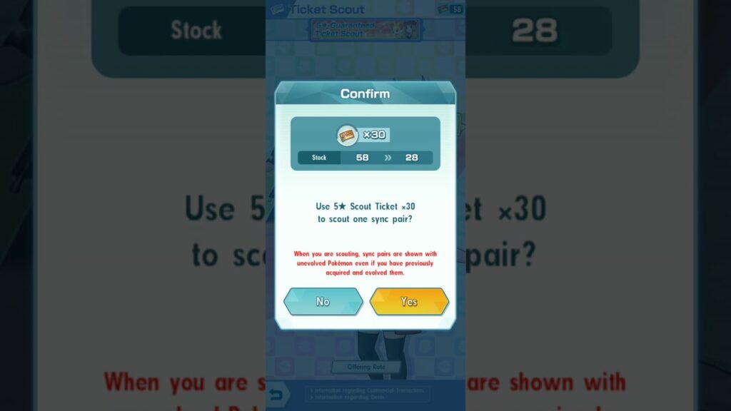 Pokemon masters scout: used my 30 scout tickets