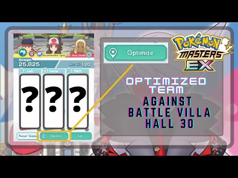 Optimized team 3v9 BV30 | Battle Villa | Pokemon Masters EX