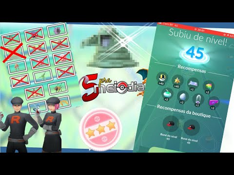 Pokemon GO - Pegamos o Level 45 !! Maratona50 ! Teve Listinha, 100%, e Shiny ! CHEGA DE ROCKET!  kkk