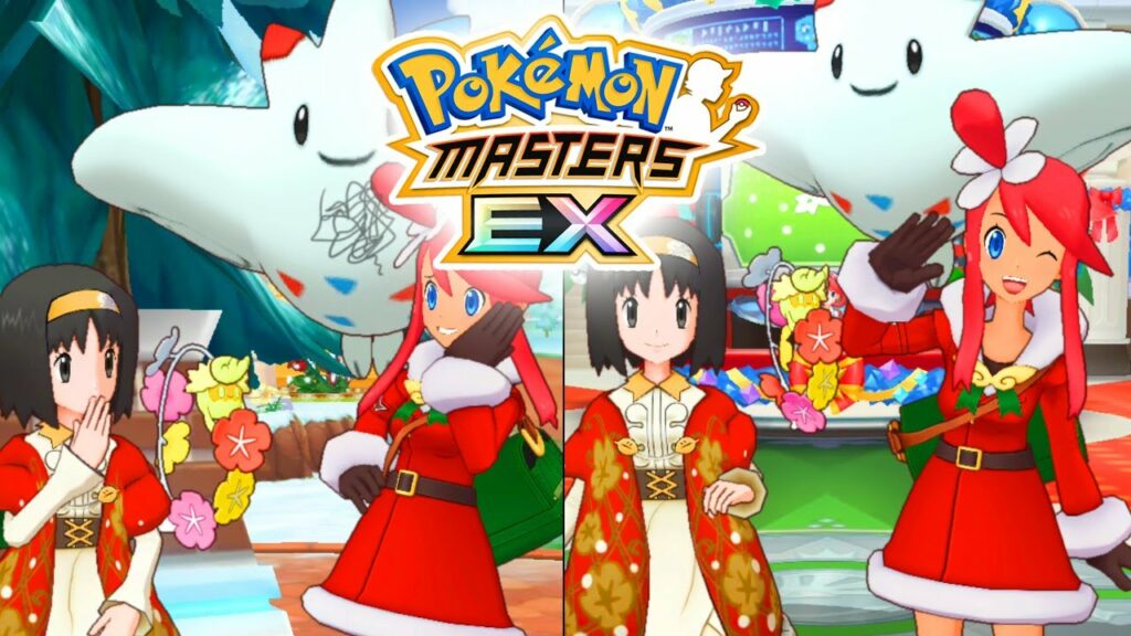 Pokemon Masters EX DECK THE HALLS HOLIDAY 2020 EVENT SKYLA & ERIKA Gameplay Walkthrough