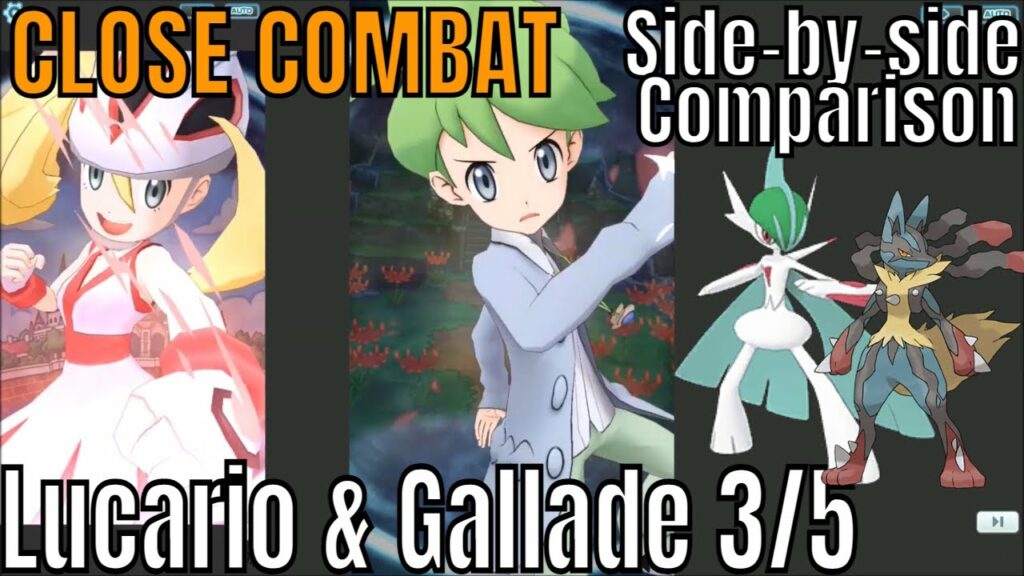 Pokemon Masters EX - 3/5 Korrina and Wally side-by-side Close Combat Comparison