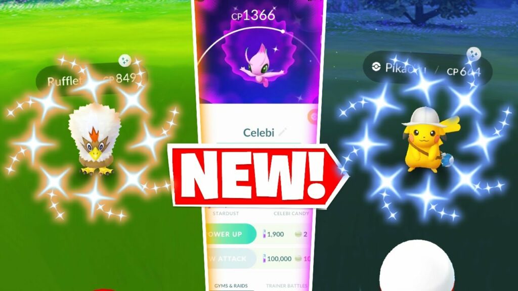NEW SHINY CELEBI EVENT IN POKEMON GO! Shiny Rufflet Raids & Pikachu Spotlight Hour