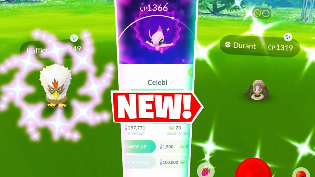NEW SHINY CELEBI EVENT IN POKEMON GO! Shiny Rufflet Release, Boosted Durant Spawns & More