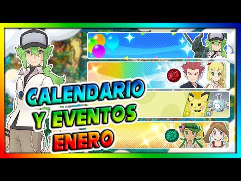 CALENDARIO ENERO Y EVENTOS - Pokemon Masters Ex