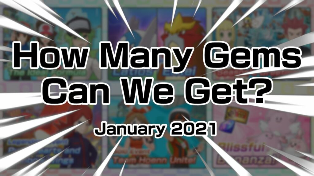 [Pokemon Masters EX] HOW MANY GEMS CAN WE GET? (January 2021)