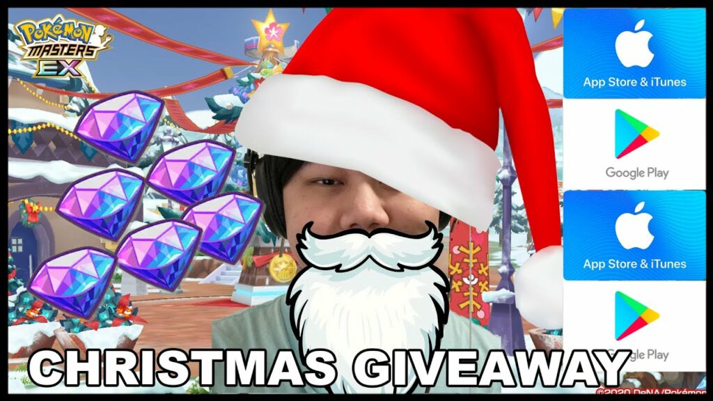 GIVEAWAY! Christmas Gems, Apple iTunes/Google Playstore Gift Card Giveaway! | Pokemon Masters EX