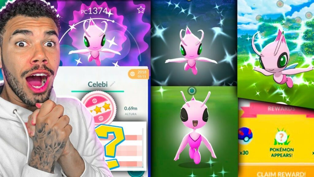 ABRI 4 CELEBI SHINY DE UMA VEZ - POKEMON GO | Cris |