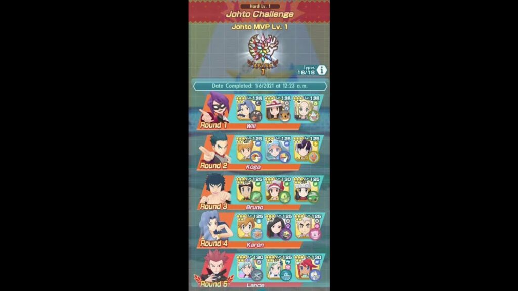 Pokemon Masters - Champion Stadium - Johto Week 2 (Master Mode, 7500 points) [Run #2]