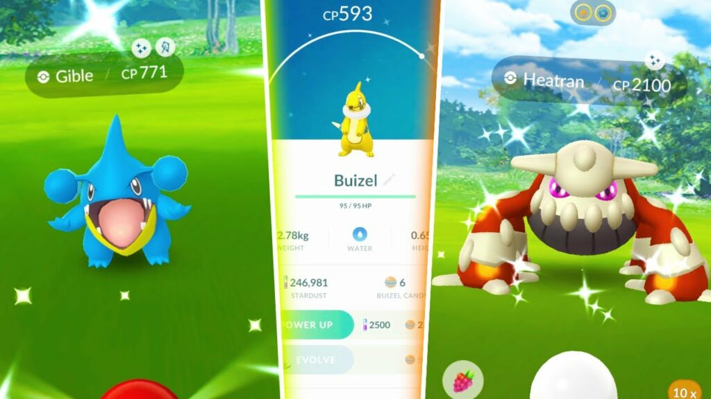 NEW SINNOH EVENT IN POKEMON GO! Shiny Buizel Release, Shiny Gible & Heatran Raids