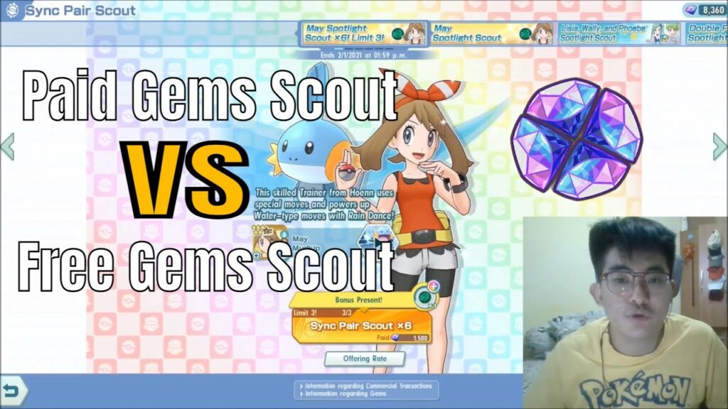 Pokemon Masters EX - May Spotlight Banner - Is Paid Gem draws worth it? Paid VS Free Gems Draw!