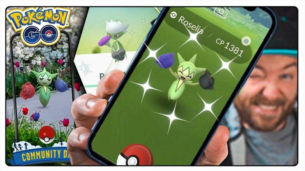 SHINY ROSELIA NA COMMUNITY DAY 2021 W POKEMON GO!