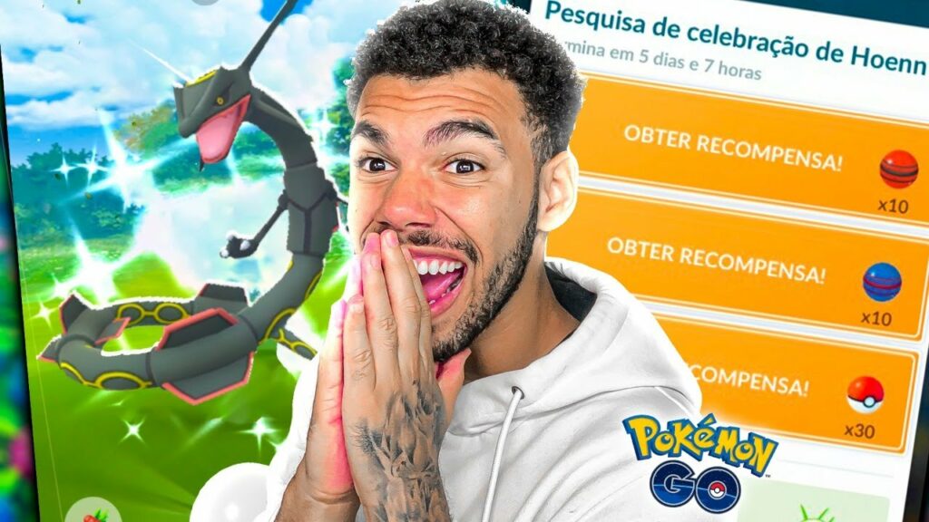 COMO PEGAR RAYQUAZA SHINY & 100% RESOLVI TENTAR - POKEMON GO | Cris |
