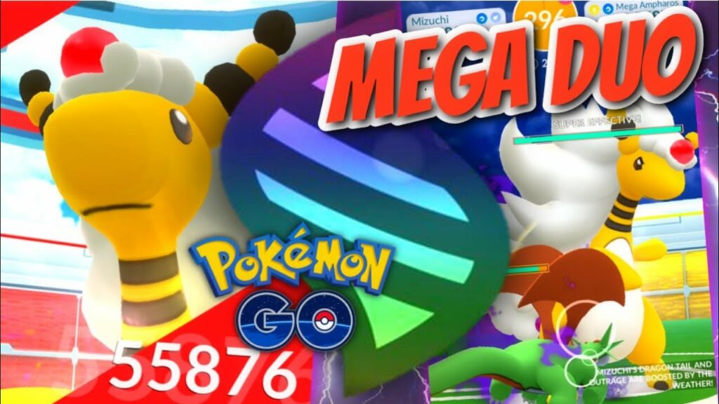 Mega Ampharos Raid Duos in Pokemon GO // Tips for less Trainers // 100% IV counters & more