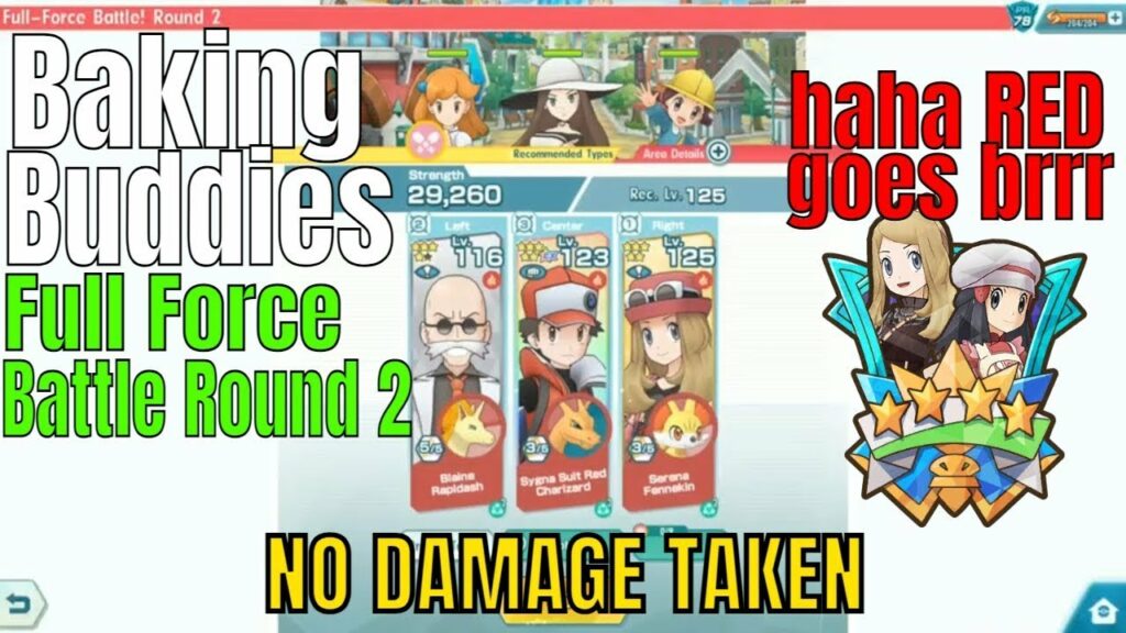 Pokemon Masters EX - NO DAMAGE TAKEN Baking Buddies Full Force Battle   Ultra Hard (Palentine event)