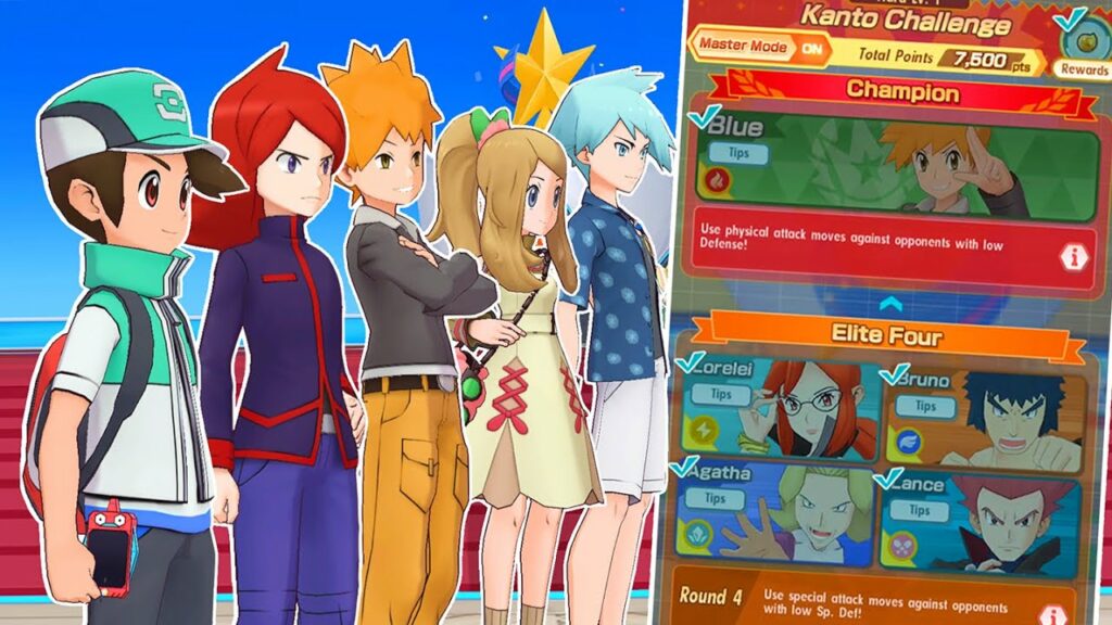Kanto Champion Stadium 7500 pts Master Mode | Pokemon Masters EX