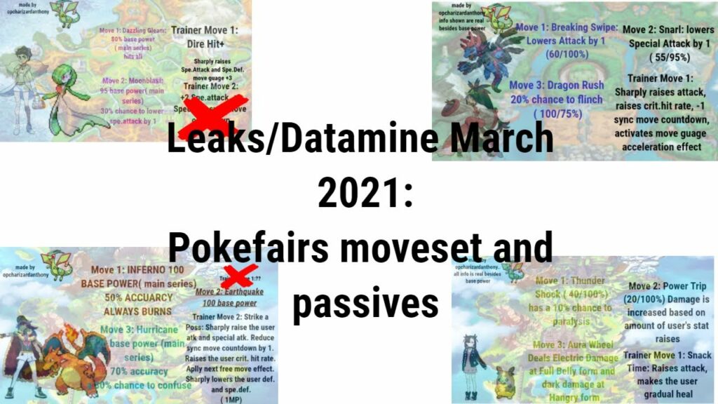 Pokemon Masters EX Datamine March 2021 Pokefairs movesets and passives update