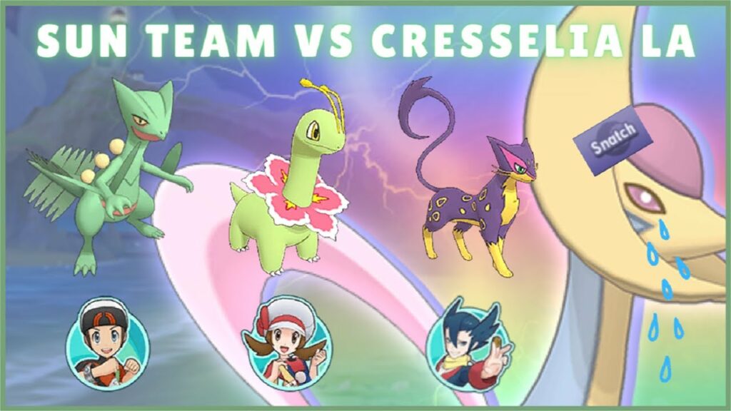 Sunny Duo & Tank Grimsley Vs Cresselia (Legendary Arena) | Pokemon Masters EX