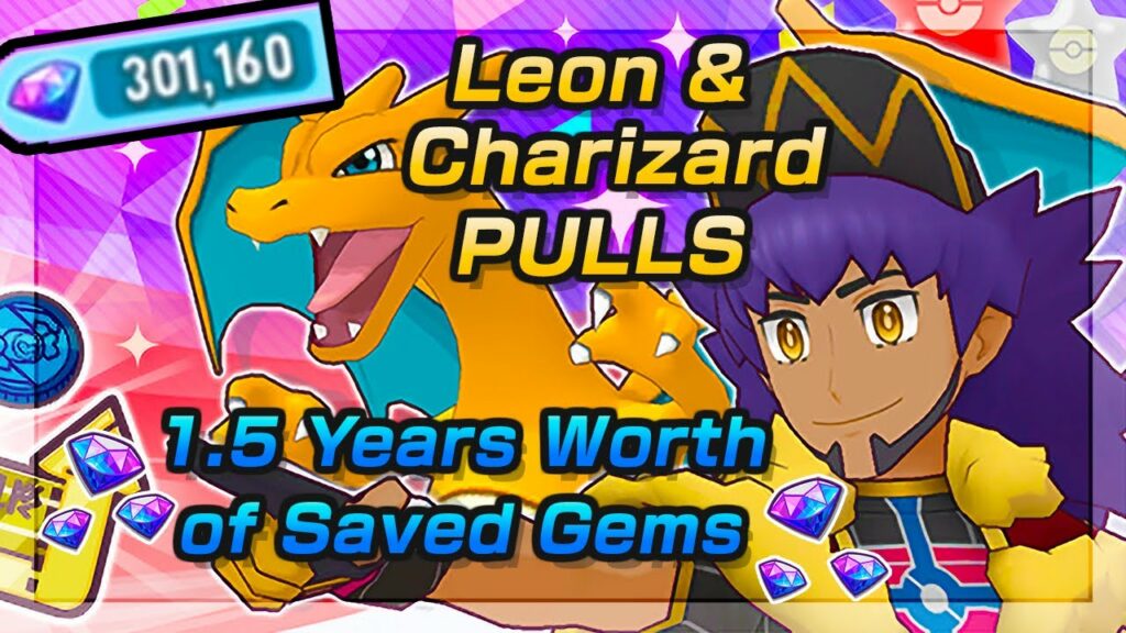 300k+ GEMS for Leon & Charizard - CAN WE GET LUCKY? | Pokemon Masters
