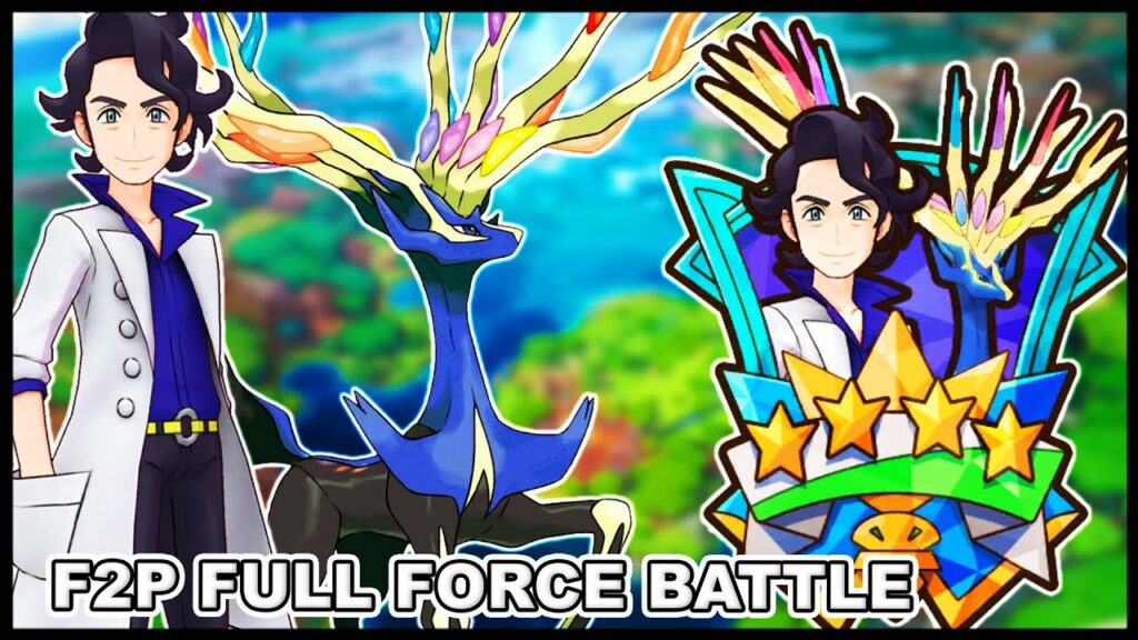 F2P Xerneas Full Force Battle To Obtain 5/5 Xerneas & Medal! | Pokemon Masters EX