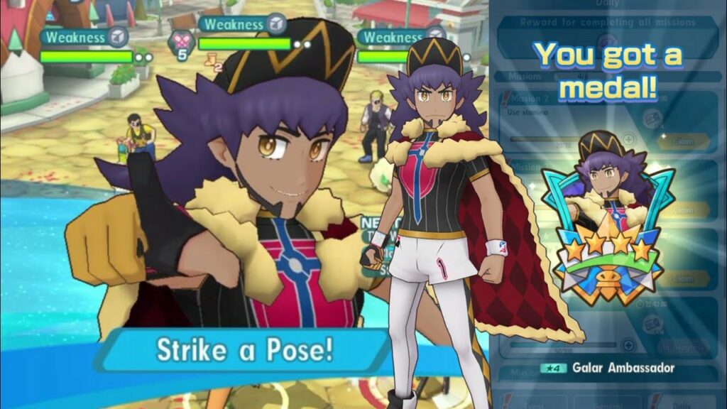 Getting 4 stars Galar Ambassador Medal with Leon | Pokemon Masters EX
