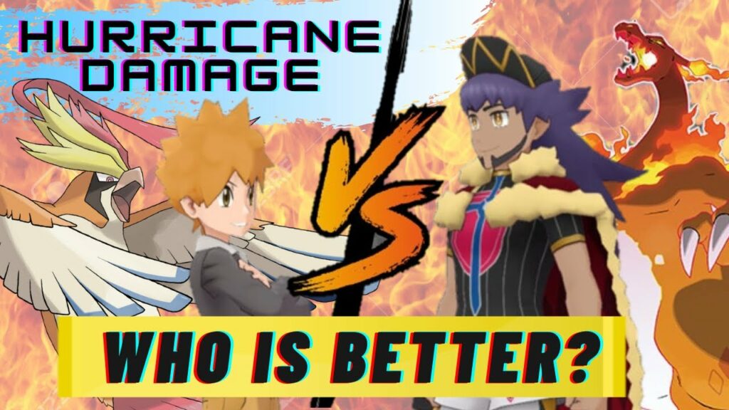 Who's Hurricane Damage is Higher? | Blue's Pidgeot VS Leon's Charizard | Pokemon Masters EX