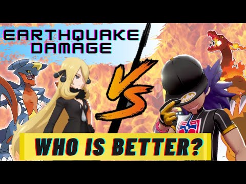 Who's Earthquake Damage is Higher? | Cynthia's Garchomp VS Leon's Charizard | Pokemon Masters EX