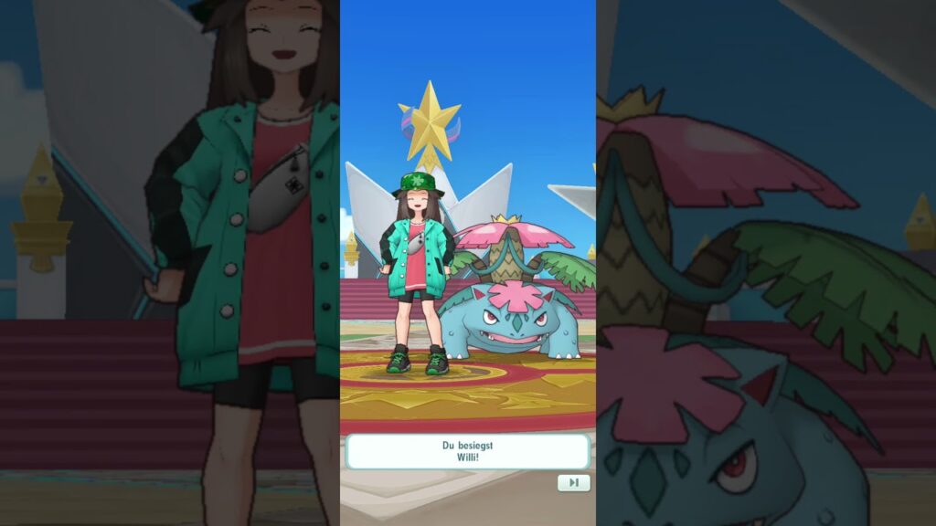 Pokemon Masters EX Leaf vs Will Champion Stadium