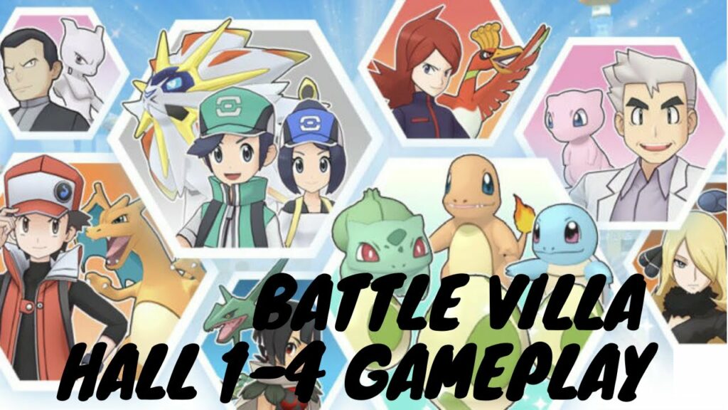 Playing Battle Villa Hall 1-4! | Pokemon Masters EX