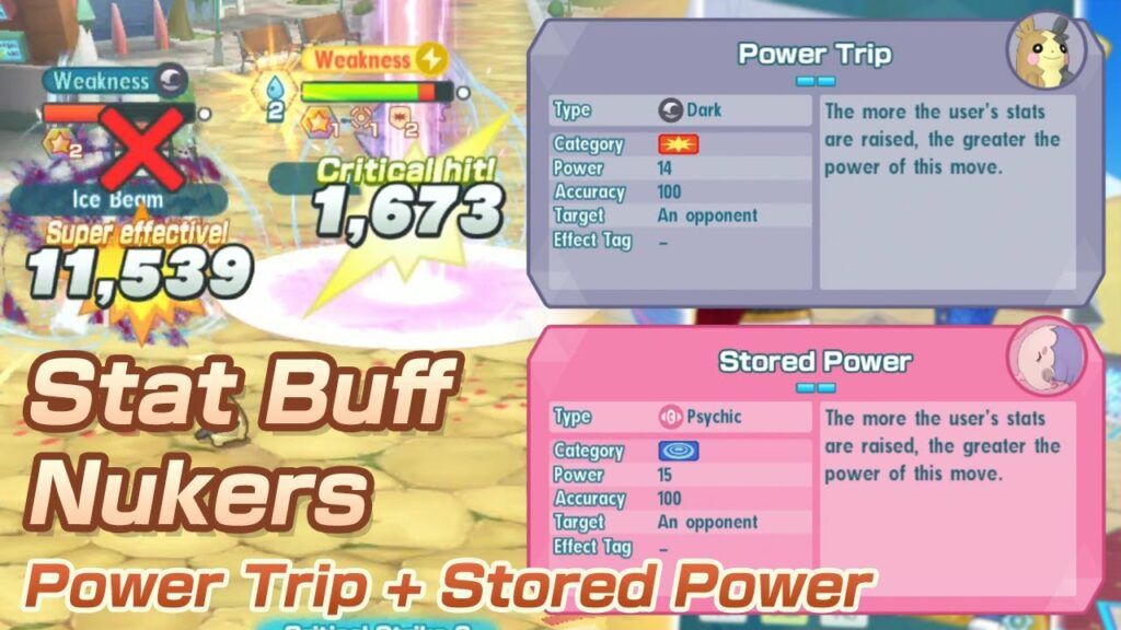 [Pokemon Masters EX] STAT BUFF NUKERS! | Power Trip + Stored Power | Marnie & Bianca | Champion Time
